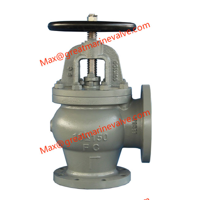 JIS F7308 MARINE CAST IRON ANGLE VALVE 10K 2&quot; ถึง 14&quot; DN50-DN450