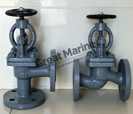 วาล์วเหล็กหล่อทะเลแบบมีหน้าแปลน SDNR GB/T 585-2008 ชนิด A/AS DIN GLOBE CAST STEEL VALVE, GGLOBE CHECK VALVE, GLOBE SDNR VALVE