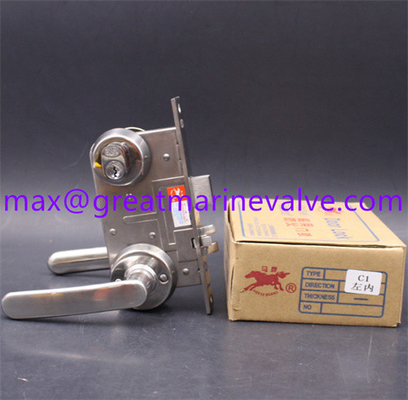 HORSE Hujiang แบรนด์ C1 OHS-2320 RHO (190MM) ล็อคประตูป้องกันไฟเรือ 304 สแตนเลส ล็อคประตูป้องกันไฟเรือ
