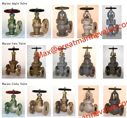 JIS F 7305 MARINE CAST IRON GLOBE VALVE 2&quot; ถึง 14&quot; IMPA จาก