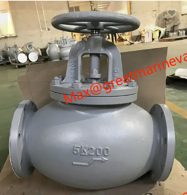 JIS F 7305 MARINE CAST IRON GLOBE VALVE 2&quot; ถึง 14&quot; IMPA จาก