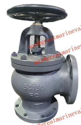 JIS F7306 MARINE CAST IRON ANGLE VALVE 2&quot; ถึง 14&quot; IMPA 750216 750217 750218 750219 750220 750221 750222 750223