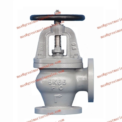 JIS F7306 MARINE CAST IRON ANGLE VALVE 2&quot; ถึง 14&quot; IMPA 750216 750217 750218 750219 750220 750221 750222 750223