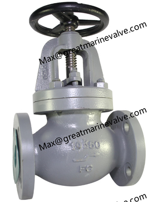 JIS F7307 MARINE CAST IRON ANGLE VALVE 10K 2&quot; ถึง 14&quot; DN50-DN450