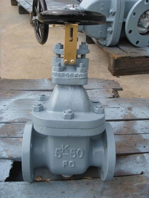 วาล์วประตูเหล็กเหล็กเหล็ก JIS F7363 5K DN50--DN350