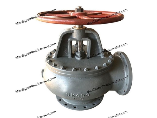 Qingdao Marine Cast Iron Screw Down Check Angle Valve จีไอเอส เอฟ 7354 5K