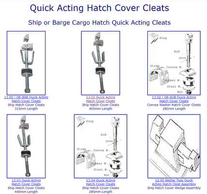 รวดเร็ว Acting หัวหุ้มหุ้มเรือหรือ Barge Cargo หัวหุ้ม Quick Acting 13.00 / QE-80B